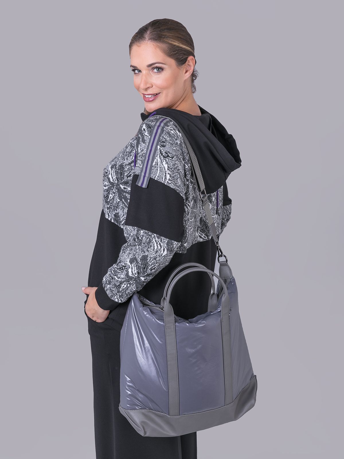 ΤΣΑΝΤΑ ΚΑΠΙΤΟΝΕ SHOPPER GREY