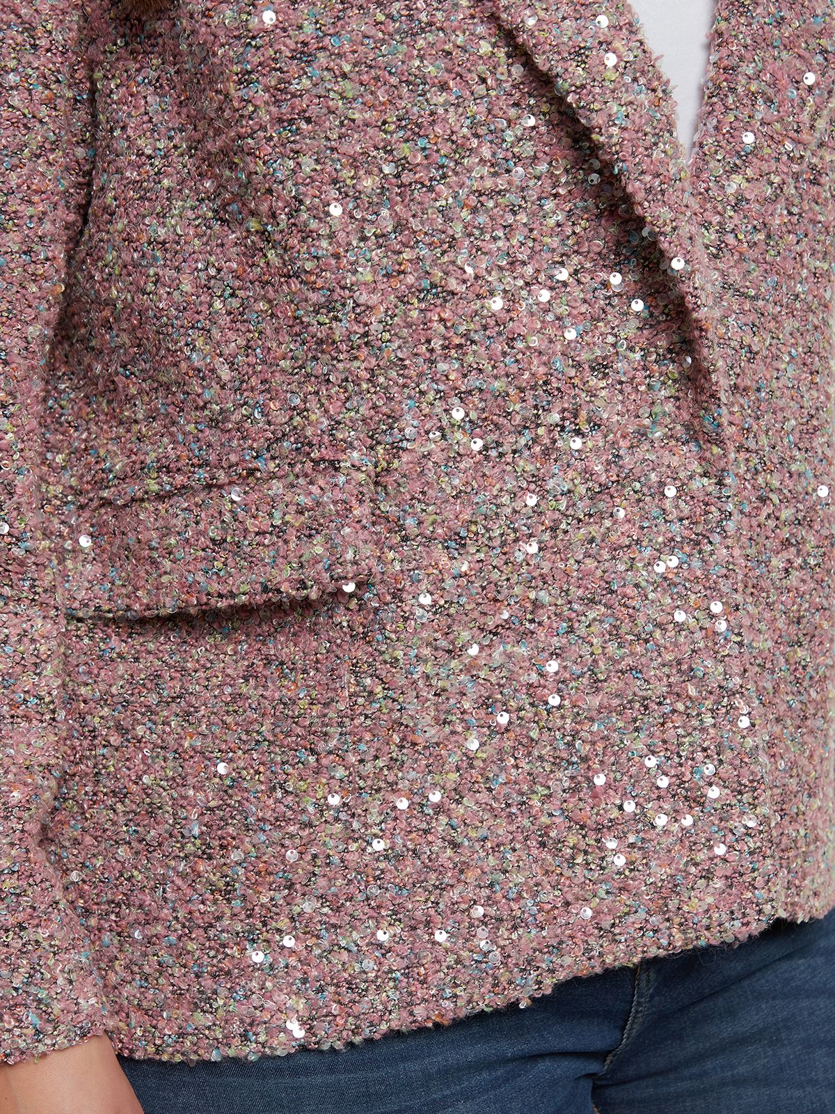 Tweed blazer with sequins