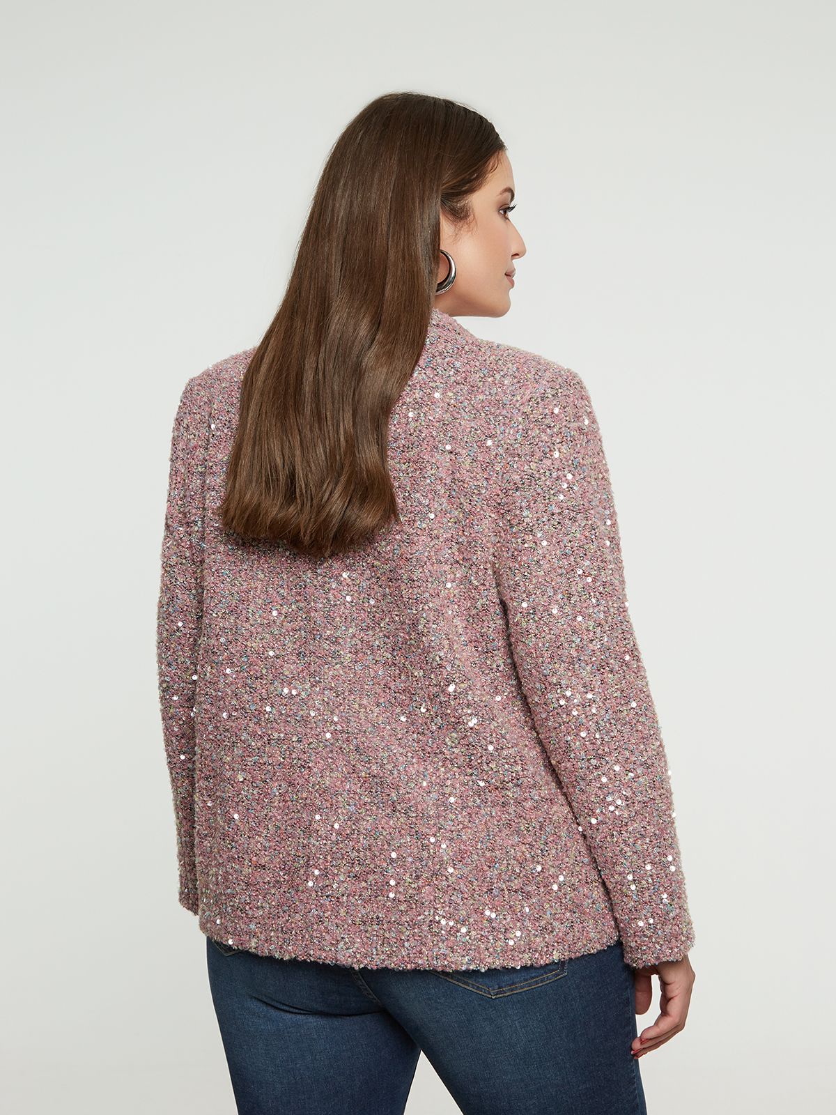Tweed blazer with sequins