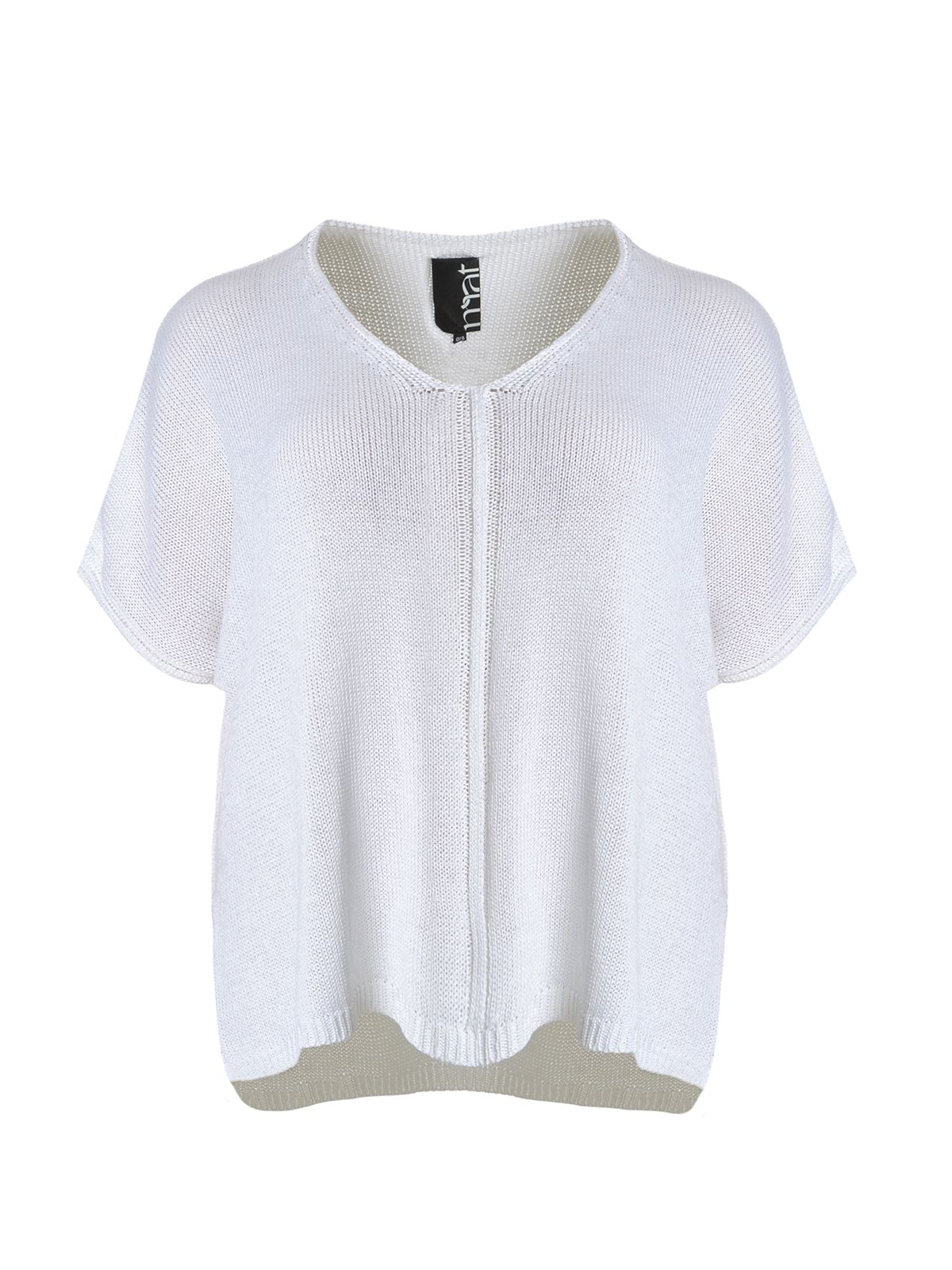 V-neck knit top with front detailing