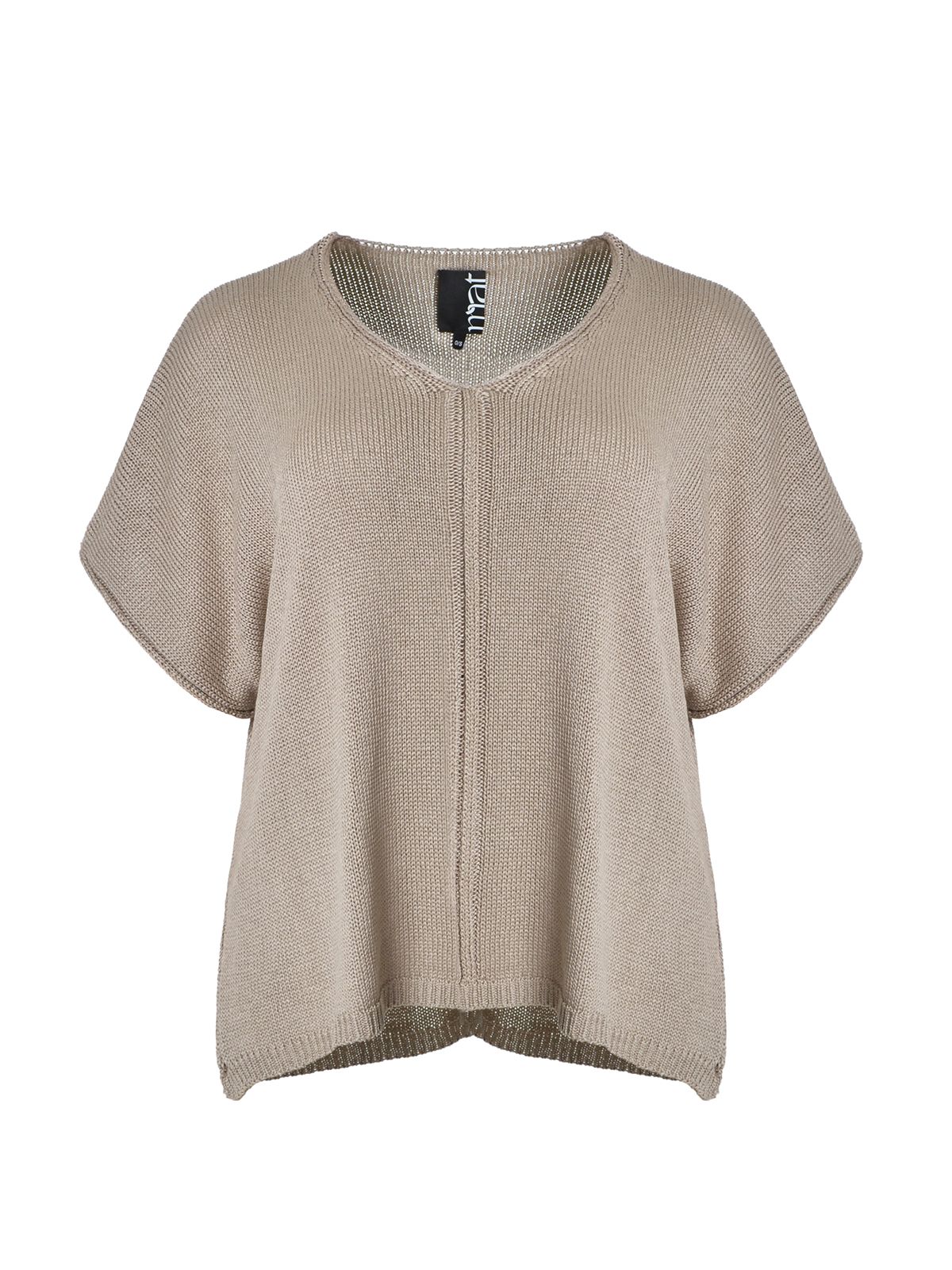 V-neck knit top with front detailing