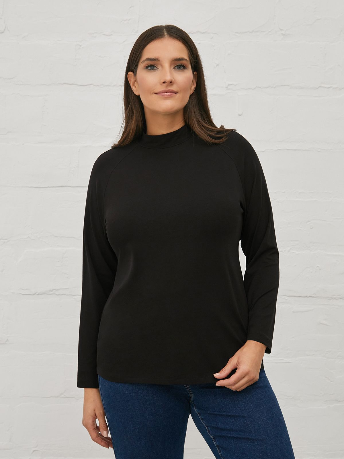 Viscose basic turtleneck top