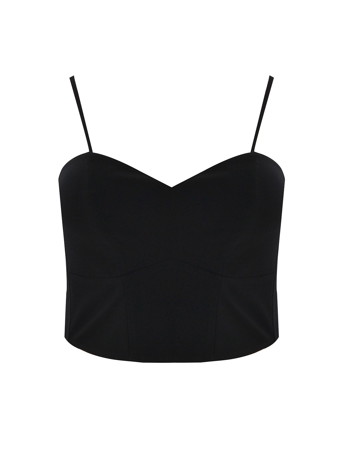 Viscose-blend bustier top