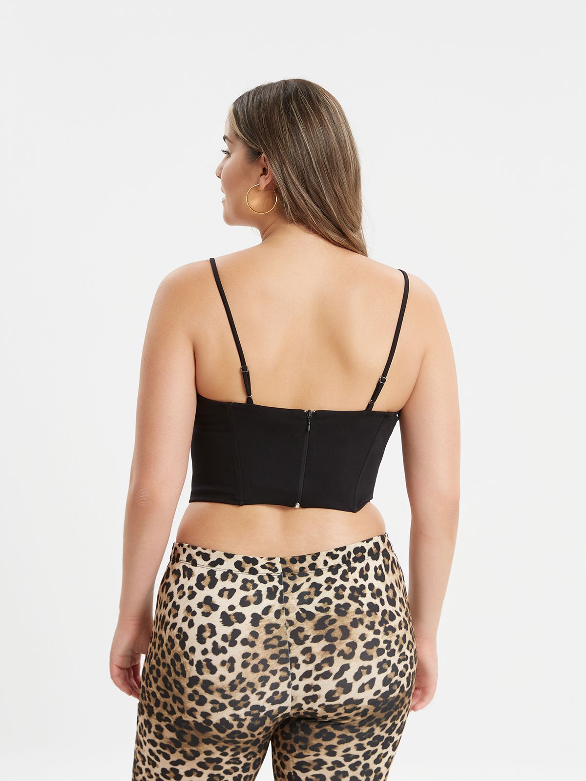 Viscose-blend bustier top