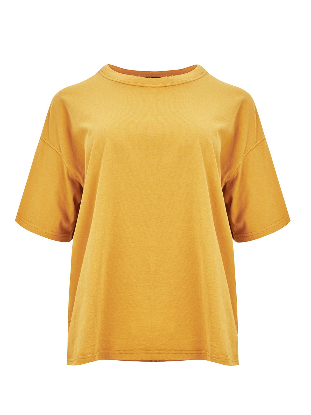 Washed cotton scoop neck t-shirt  