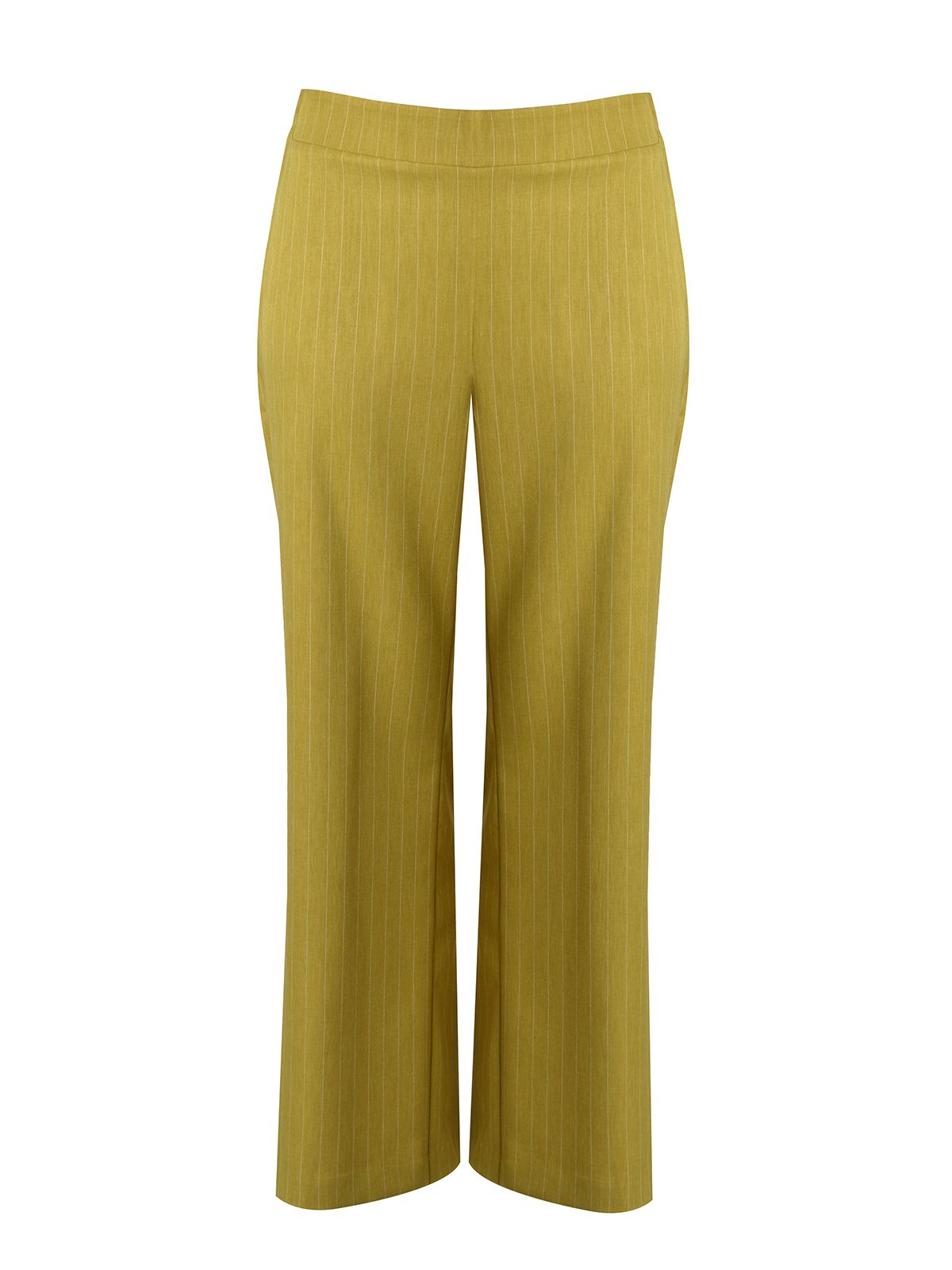 Wide-leg pinstripe pants