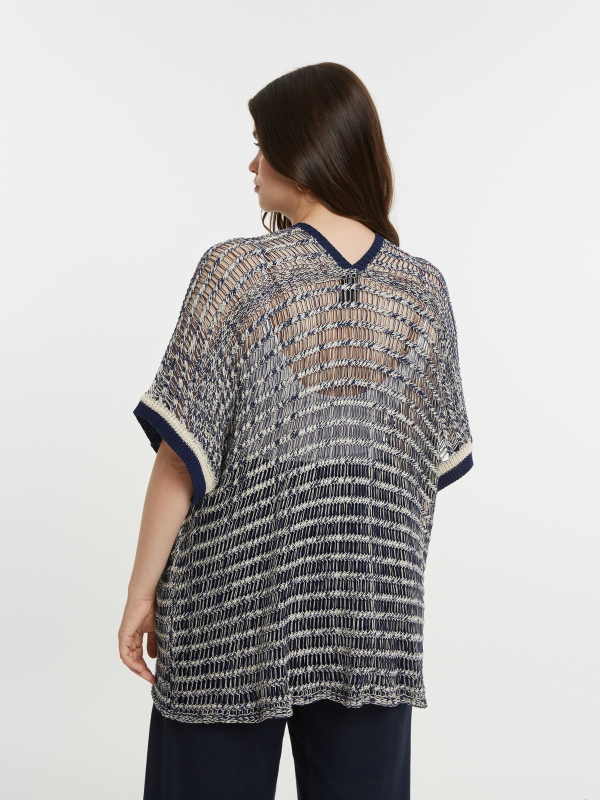 ΖΑΚΕΤΑ ΠΛΕΚΤΗ ΔΙΧΡΩΜΗ ΠΕΡΑΣΤΕΣ ΚΛΩΣΤΕΣ DARK BLUE