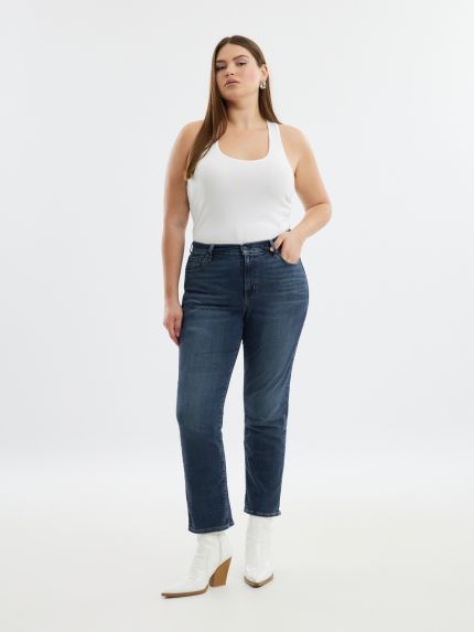 724 High rise straight jeans