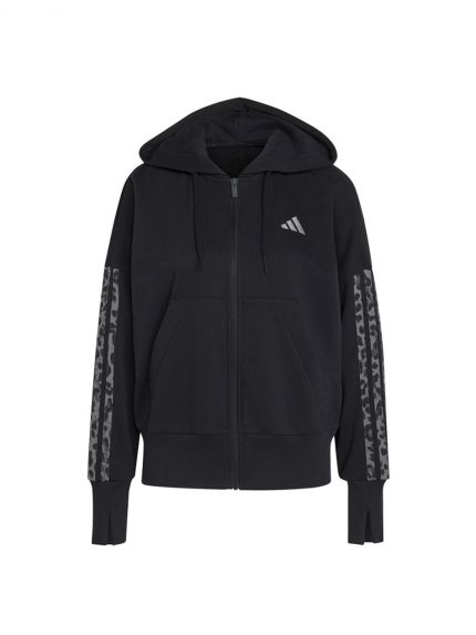 Animal Print 3-Stripes Full-Zip Fleece Hoodie