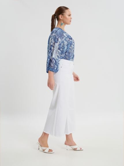Basic wide-leg cropped jeans