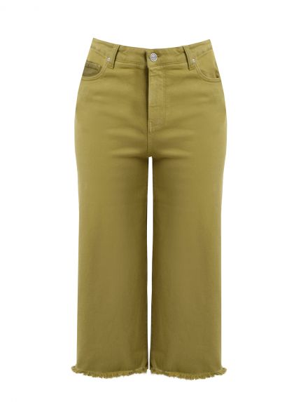 Τζιν basic cropped σε φαρδιά γραμμή 