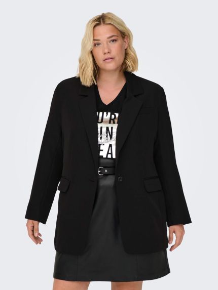Carlana-berry blazer