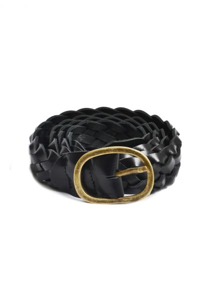 Braided leather belt