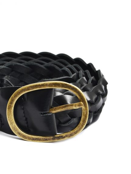 Braided leather belt