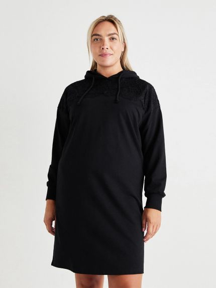 Carlizzy lace hood sweat dress