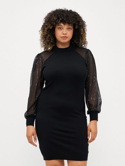 Carnaja sequin high neck dress