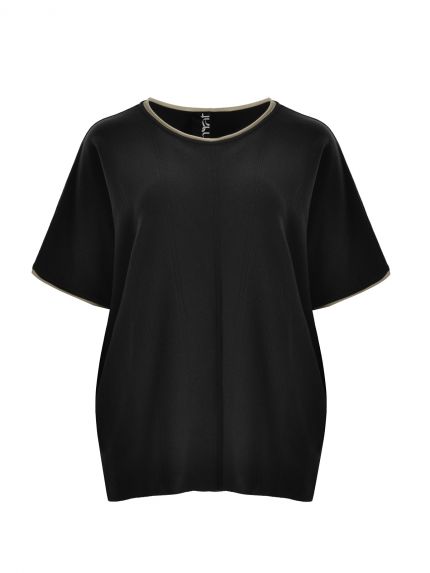 Contrast trim knit jumper