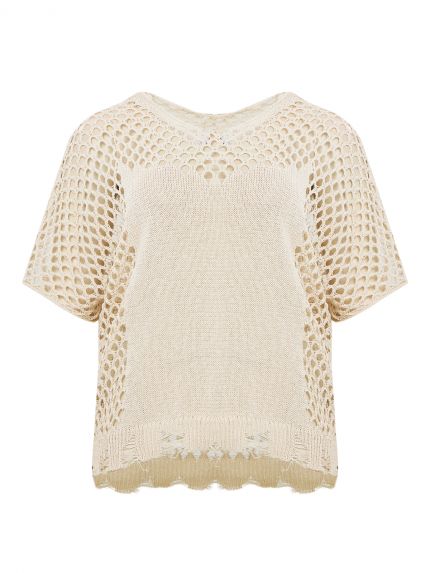 Cotton-knit pullover