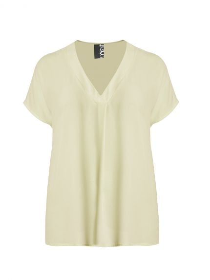 Draped V-neck top