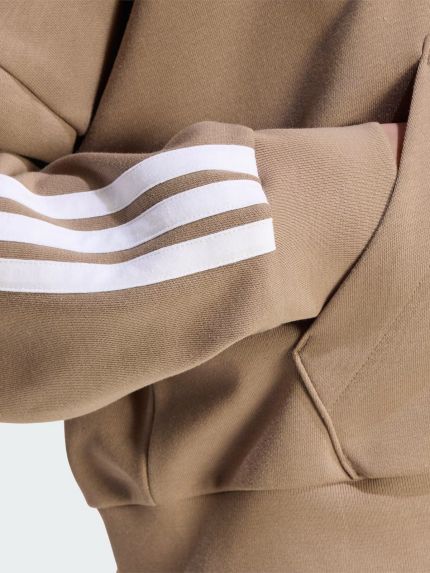 Essentials 3-Stripes French Terry Quarter-Zip Hoodie