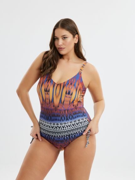 Ethnic printed swimsuit