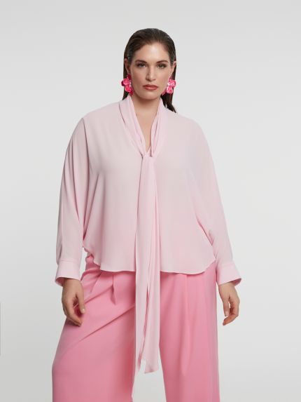 Flowing V-neck blouse