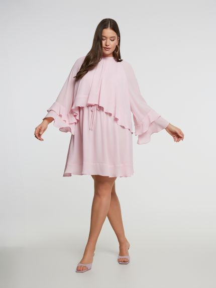 Flowy ruffled layered dress