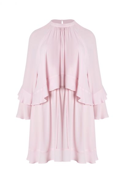 Flowy ruffled layered dress