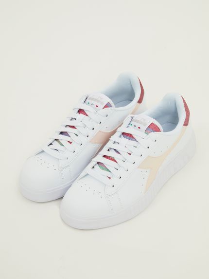 Glitter Rainbow P Step Sneakers