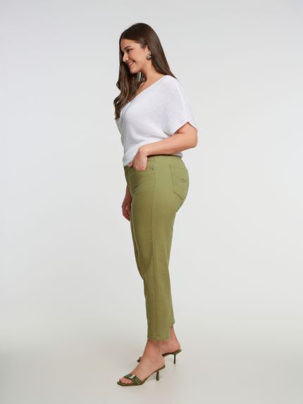 High-rise mom fit cotton jeans