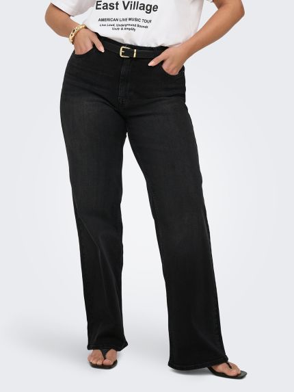 Carjulles mid waist wide leg fit jeans