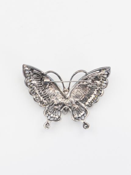 Rainbow butterfly brooch with multicolored stones