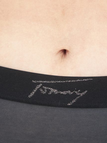 Lace Briefs in New Charcoal