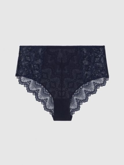 Lace Highwaist Briefs Navy