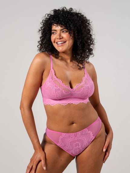 Lace Support+ Bralette Candy Pink