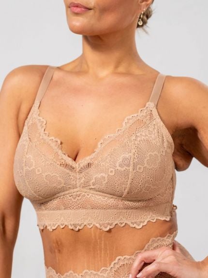 Lace Support+ Bralette Warm Nude