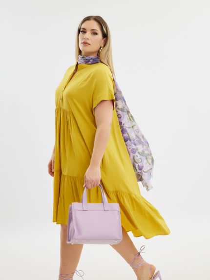 Leather tote bag