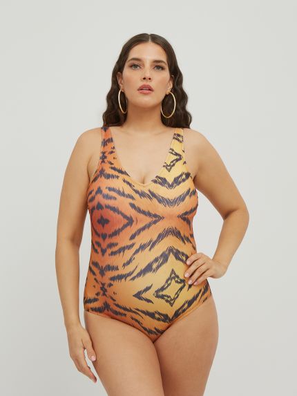Animal print swimsuit