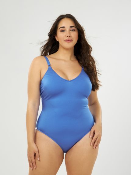 Padded swimsuit with adjustable stripes