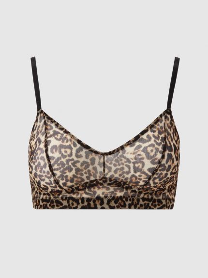 Mesh Balconette Leopard