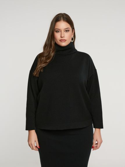 Basic knit turtleneck jumper