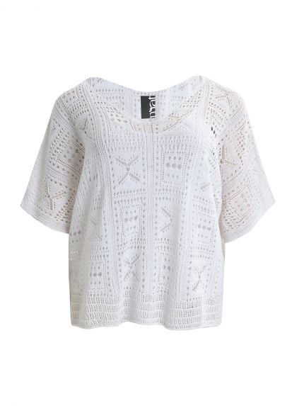 Crochet V-neck sweater