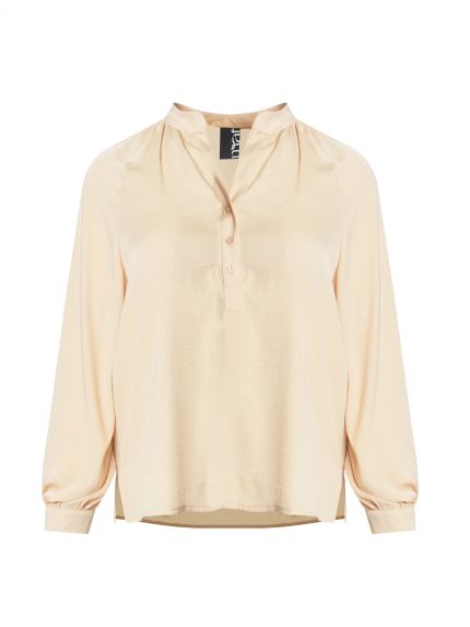 Satin button-up blouse
