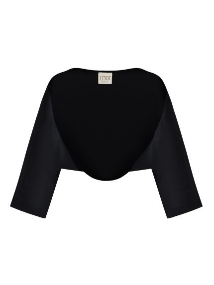 Cotton bolero with flowing sleeves