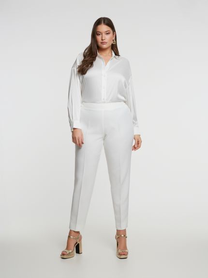 Straight-leg suit trousers