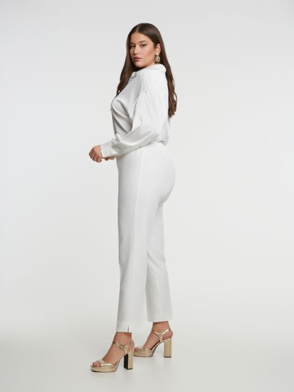 Straight-leg suit trousers
