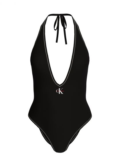 Plunge Swimsuit - CK Monogram