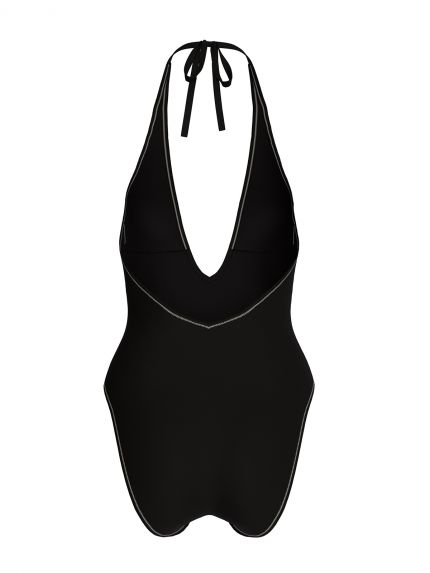 Plunge Swimsuit - CK Monogram