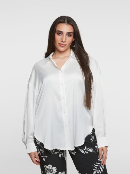 Satin oversized shirt