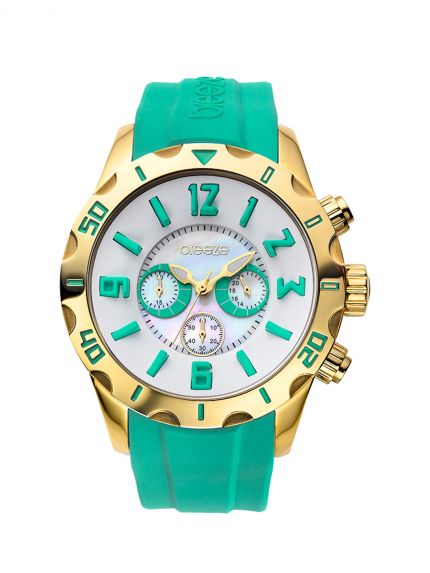 California Dream Chrono Green Rubber Strap Watch
